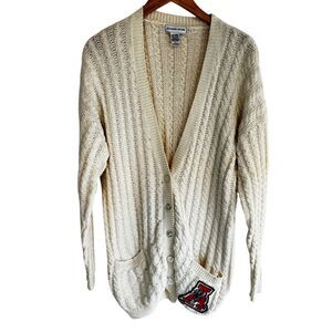 Vintage University of Alabama Cable Knit‎ Cardigan Sweater Women's Size Large